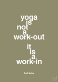 plakat: yoga is not a work-out - misty forrest-Forfatter-A1two3