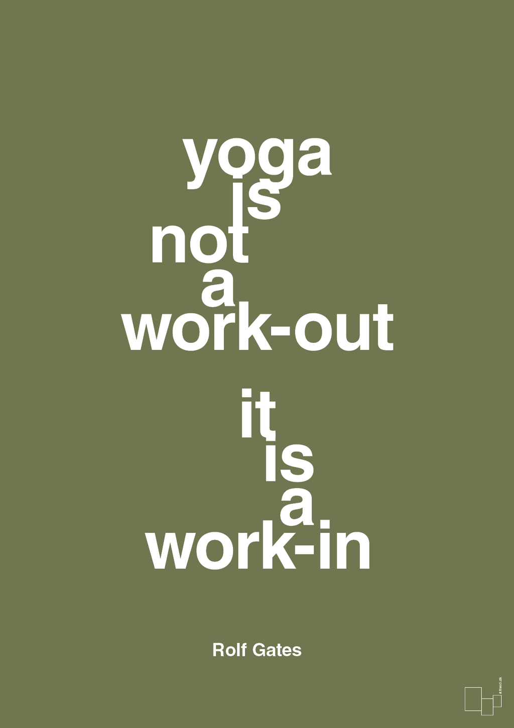 plakat: yoga is not a work-out - secret meadow-Forfatter-A1two3
