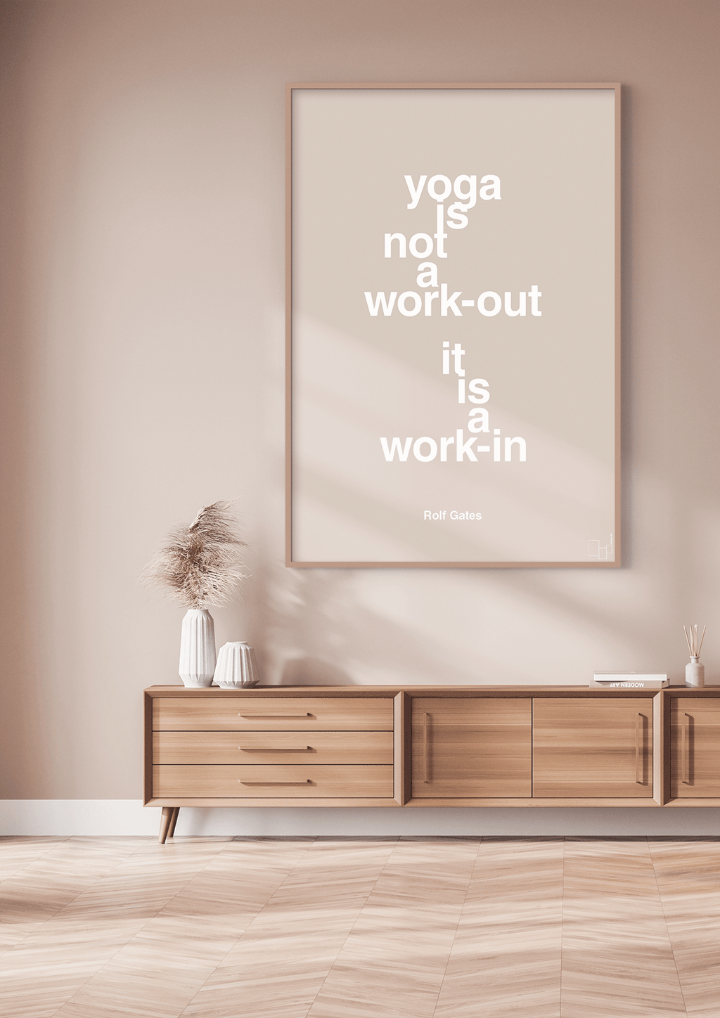 plakat: yoga is not a work-out - graphic charcoal-Forfatter-A1two3