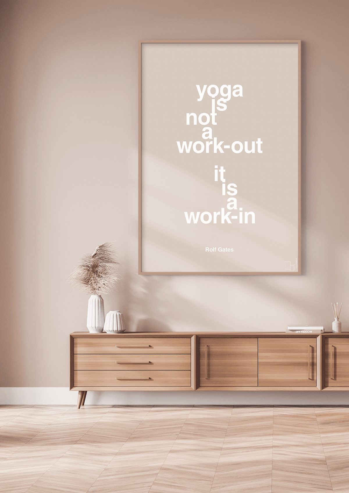 plakat: yoga is not a work-out - broken beige-Forfatter-A1two3