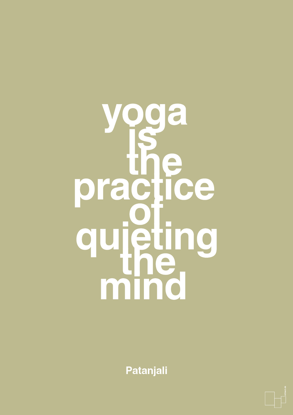 plakat: yoga is the practice of quieting the mind - back to nature-Forfatter-A1two3