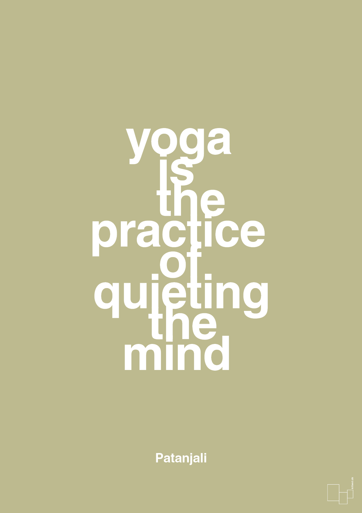 plakat: yoga is the practice of quieting the mind - back to nature-Forfatter-A1two3