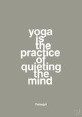 plakat: yoga is the practice of quieting the mind - battleship gray-Forfatter-A1two3