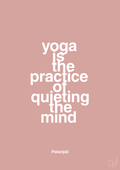 plakat: yoga is the practice of quieting the mind - bubble shell-Forfatter-A1two3