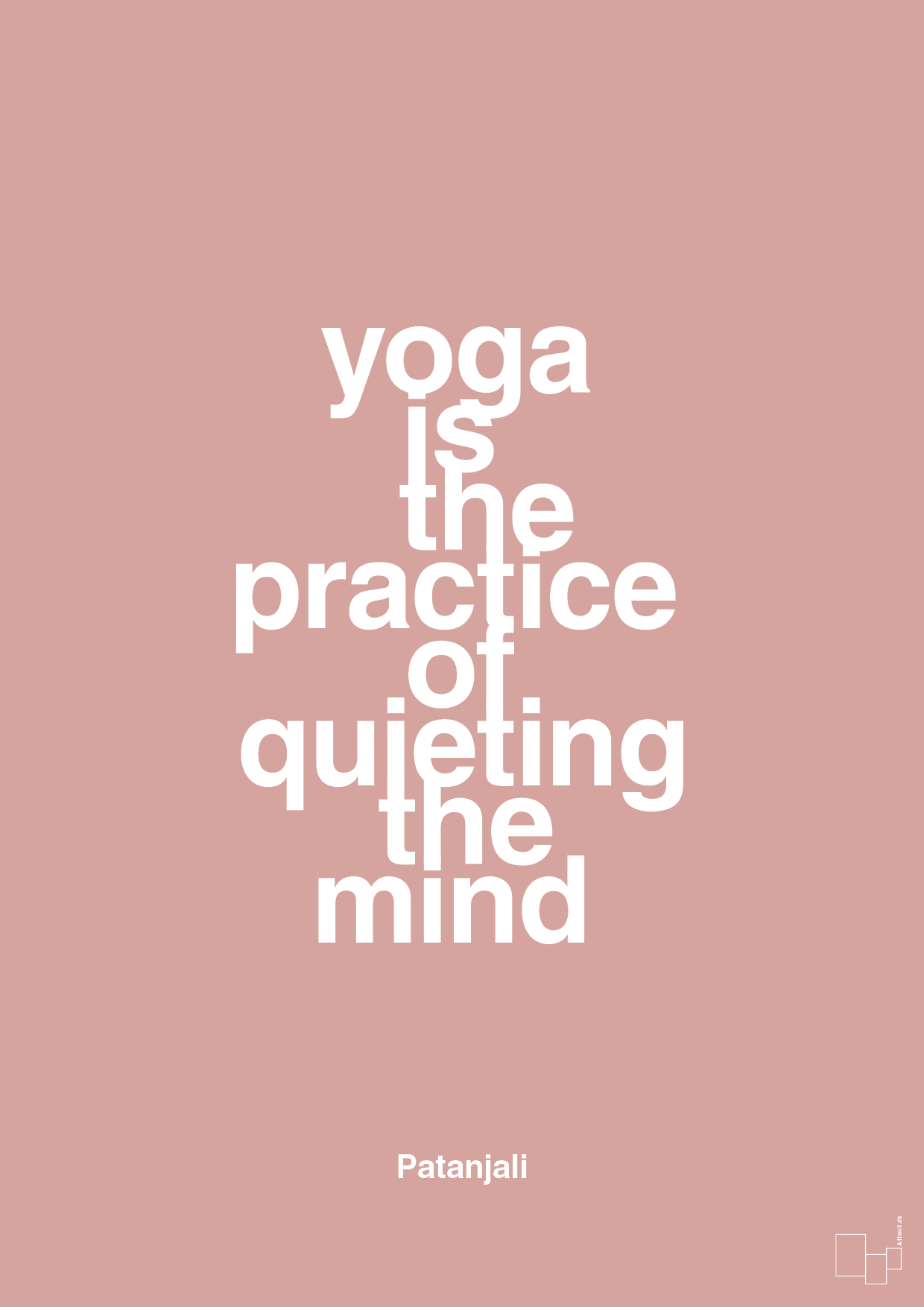 plakat: yoga is the practice of quieting the mind - bubble shell-Forfatter-A1two3