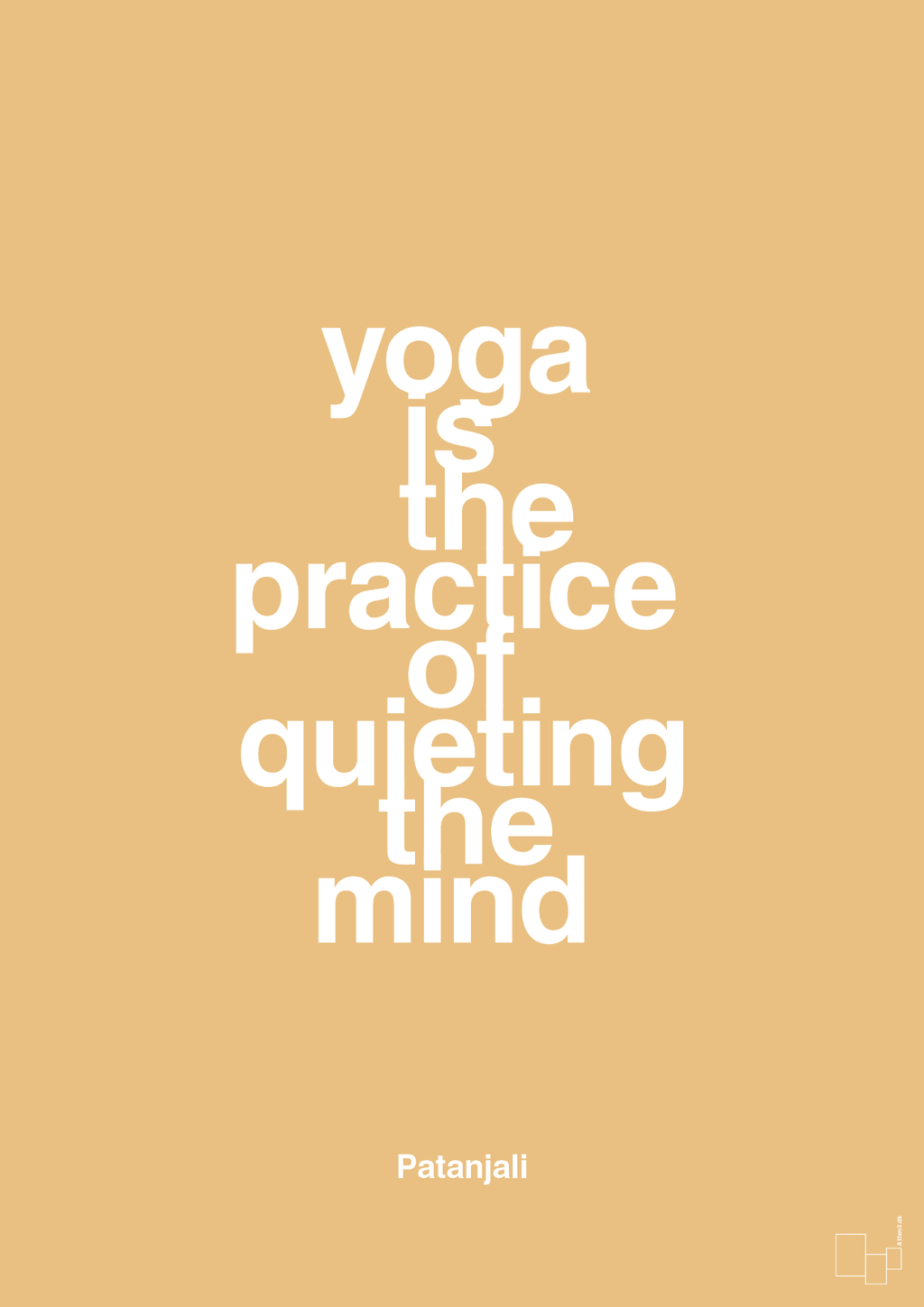 plakat: yoga is the practice of quieting the mind - charismatic-Forfatter-A1two3