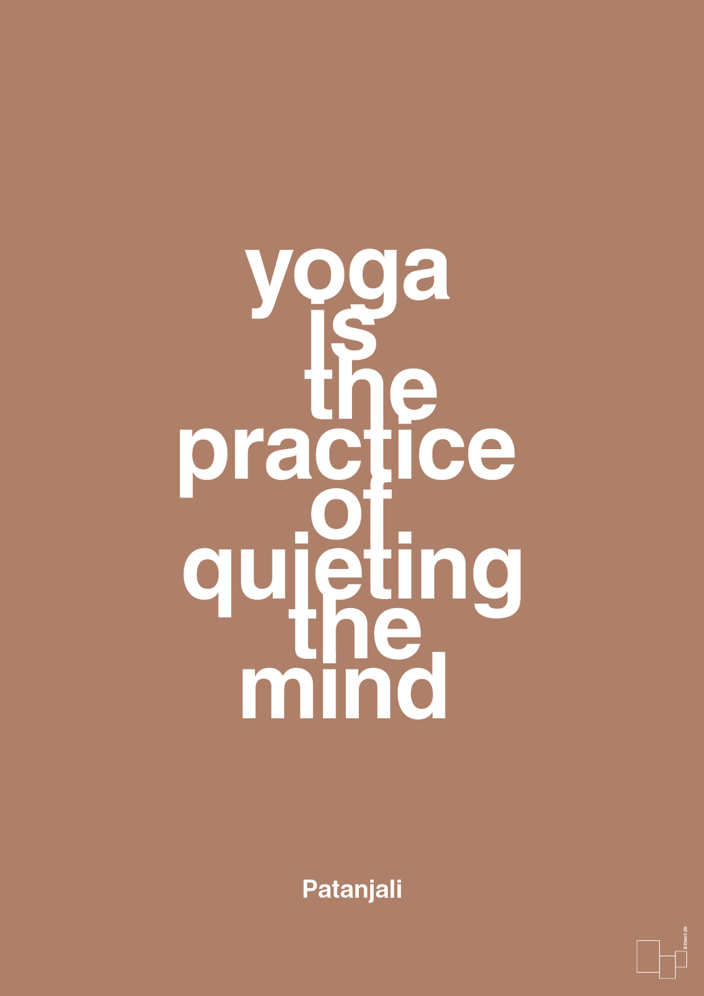 plakat: yoga is the practice of quieting the mind - cider spice-Forfatter-A1two3