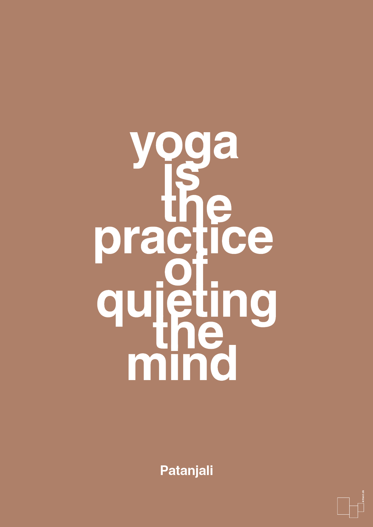 plakat: yoga is the practice of quieting the mind - cider spice-Forfatter-A1two3