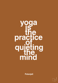 plakat: yoga is the practice of quieting the mind - cognac-Forfatter-A1two3