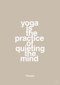 plakat: yoga is the practice of quieting the mind - creamy mushroom-Forfatter-A1two3