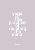 plakat: yoga is the practice of quieting the mind - dusty lilac-Forfatter-A1two3