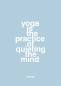 plakat: yoga is the practice of quieting the mind - heavenly blue-Forfatter-A1two3