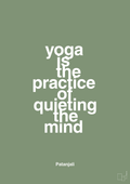 plakat: yoga is the practice of quieting the mind - jade-Forfatter-A1two3