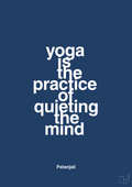plakat: yoga is the practice of quieting the mind - lapis blue-Forfatter-A1two3