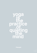 plakat: yoga is the practice of quieting the mind - light drizzle-Forfatter-A1two3