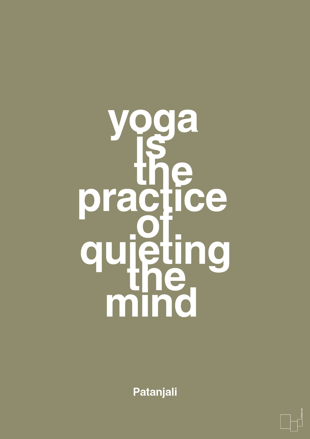 plakat: yoga is the practice of quieting the mind - misty forrest-Forfatter-A1two3