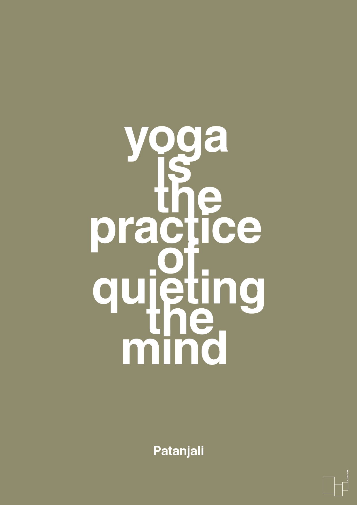 plakat: yoga is the practice of quieting the mind - misty forrest-Forfatter-A1two3