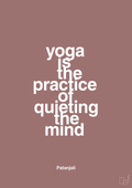 plakat: yoga is the practice of quieting the mind - plum-Forfatter-A1two3