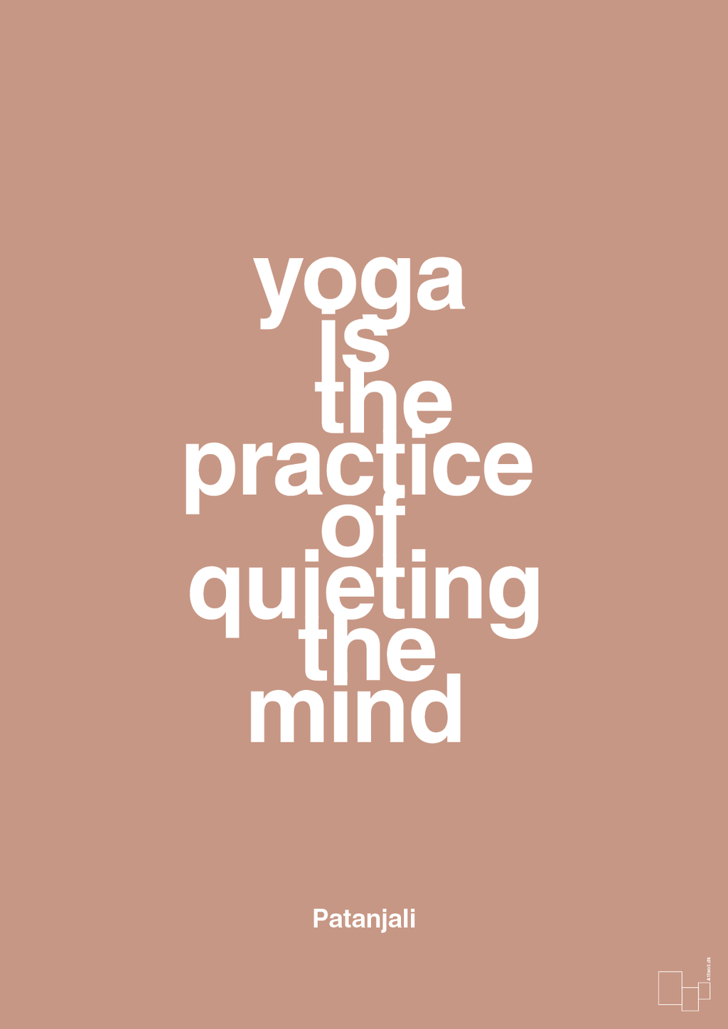 plakat: yoga is the practice of quieting the mind - powder-Forfatter-A1two3