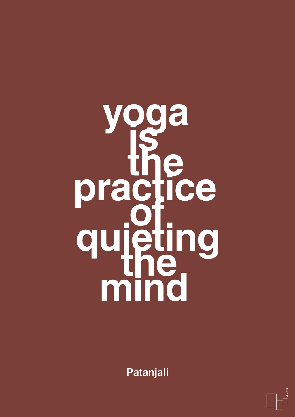 plakat: yoga is the practice of quieting the mind - red pepper-Forfatter-A1two3
