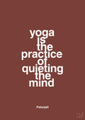 plakat: yoga is the practice of quieting the mind - red pepper-Forfatter-A1two3
