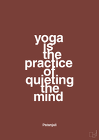 plakat: yoga is the practice of quieting the mind - red pepper-Forfatter-A1two3