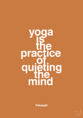 plakat: yoga is the practice of quieting the mind - rumba orange-Forfatter-A1two3