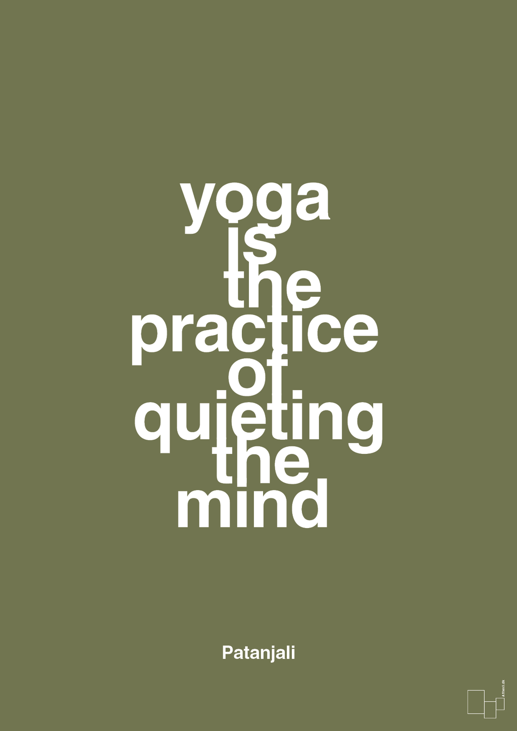 plakat: yoga is the practice of quieting the mind - secret meadow-Forfatter-A1two3