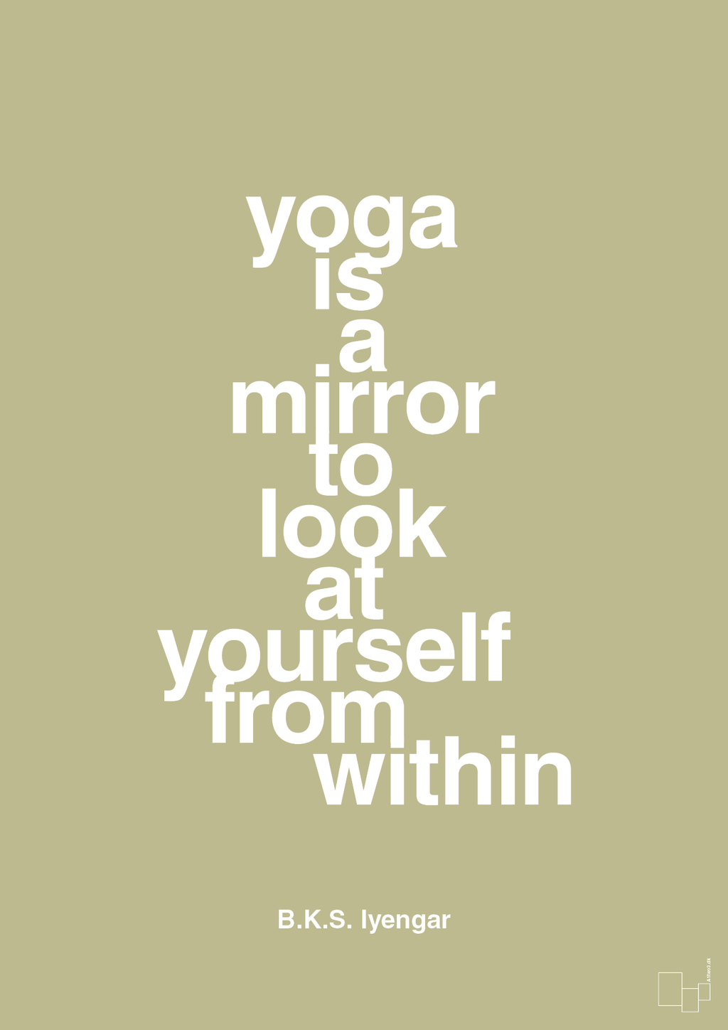 plakat: yoga is a mirror - back to nature-Forfatter-A1two3