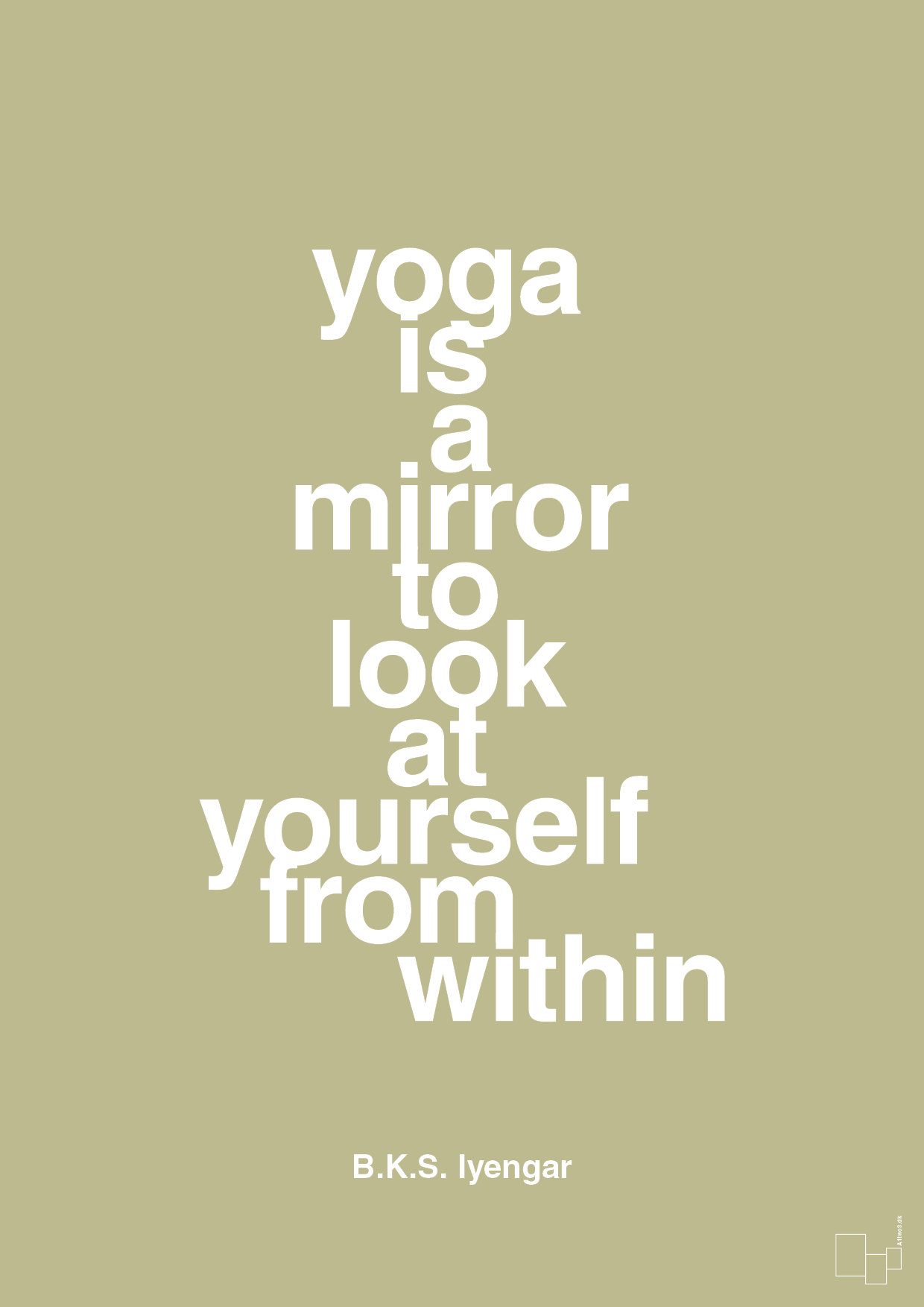 plakat: yoga is a mirror - back to nature-Forfatter-A1two3
