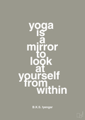 plakat: yoga is a mirror - battleship gray-Forfatter-A1two3