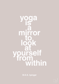 plakat: yoga is a mirror - broken beige-Forfatter-A1two3