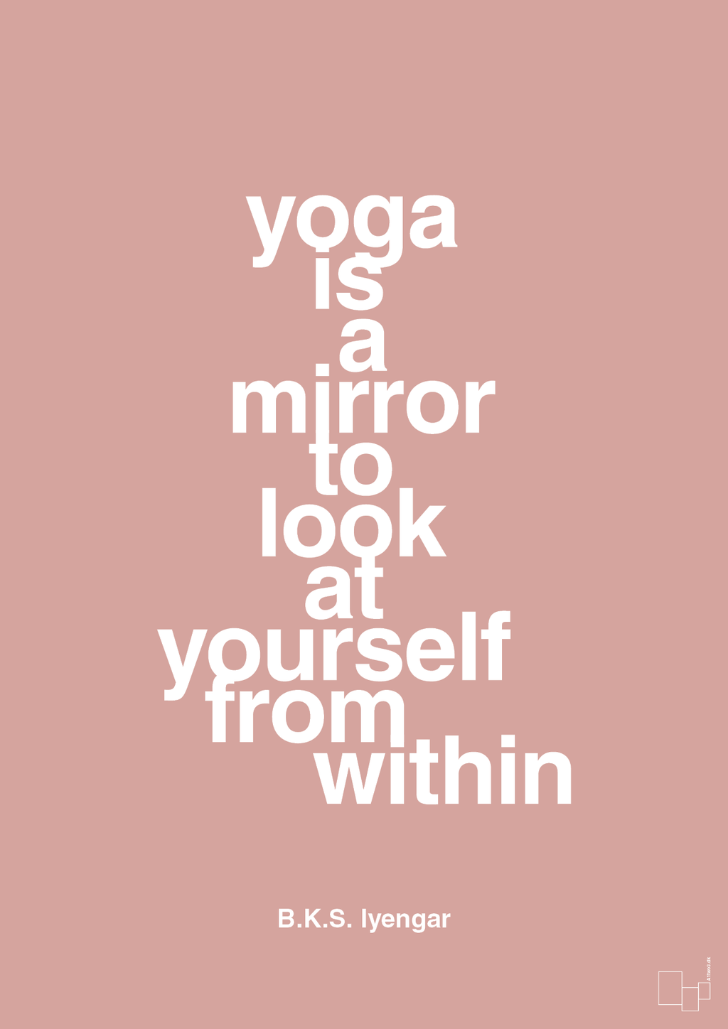 plakat: yoga is a mirror - bubble shell-Forfatter-A1two3