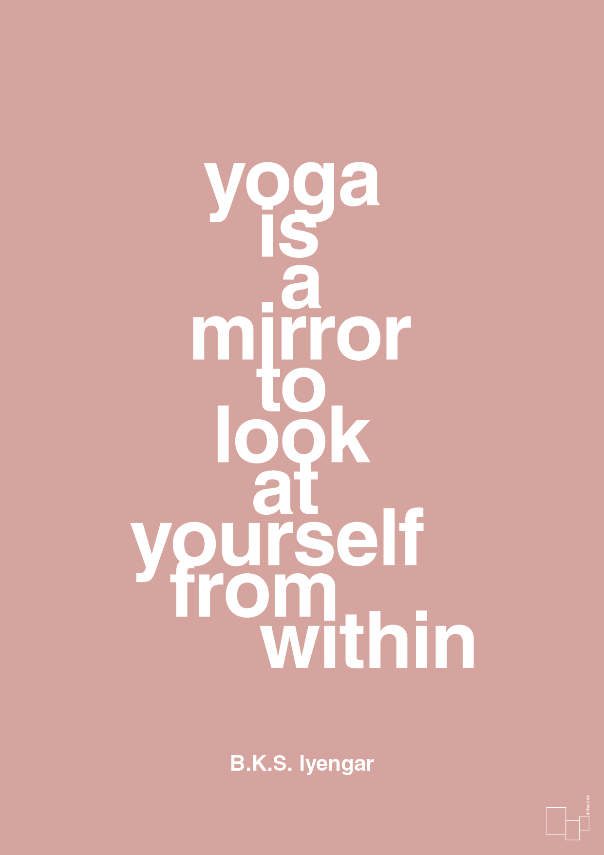 plakat: yoga is a mirror - bubble shell-Forfatter-A1two3
