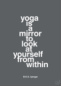 plakat: yoga is a mirror - graphic charcoal-Forfatter-A1two3