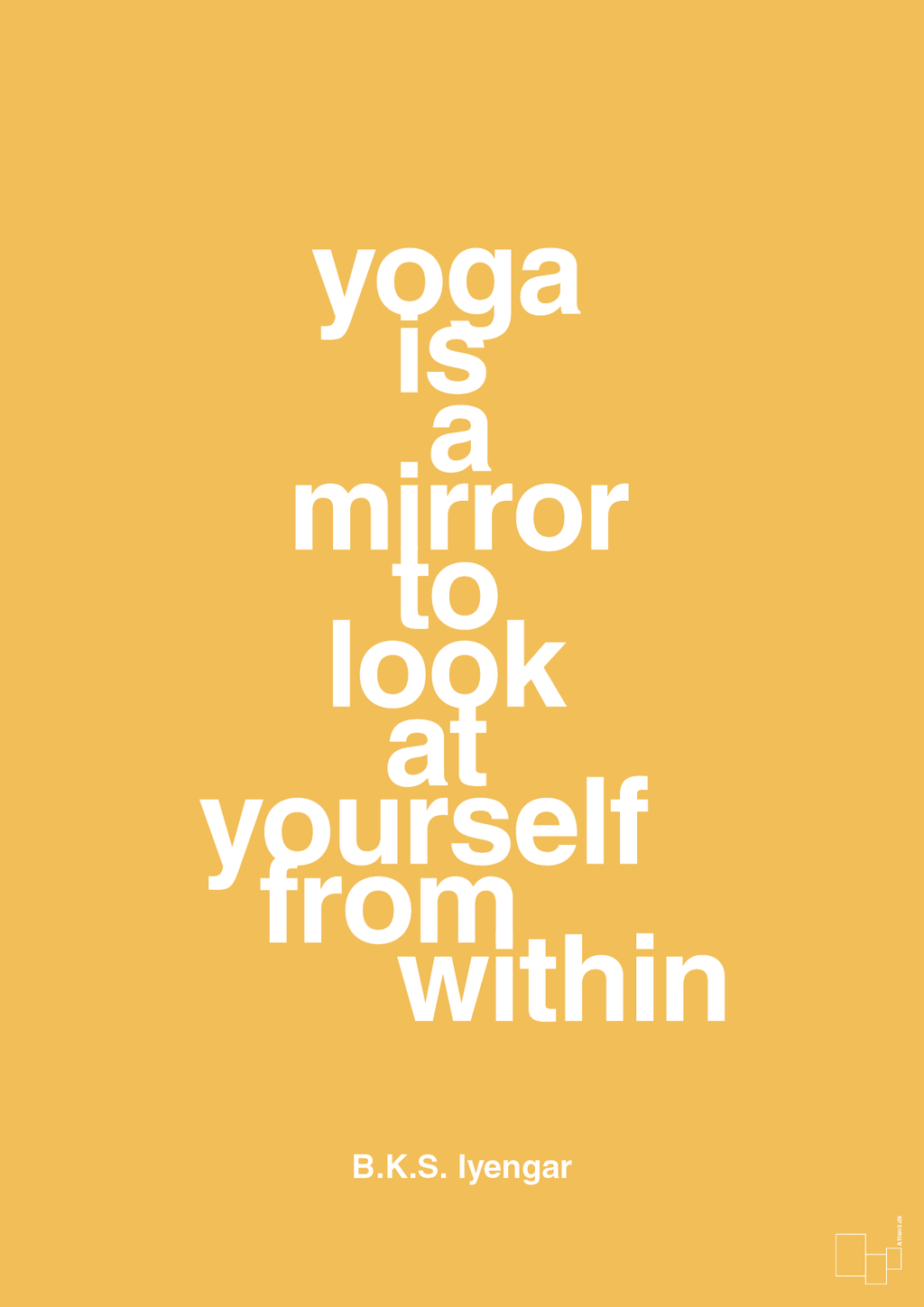 plakat: yoga is a mirror - honeycomb-Forfatter-A1two3