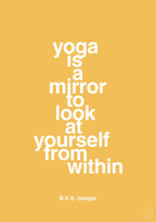 plakat: yoga is a mirror - honeycomb-Forfatter-A1two3