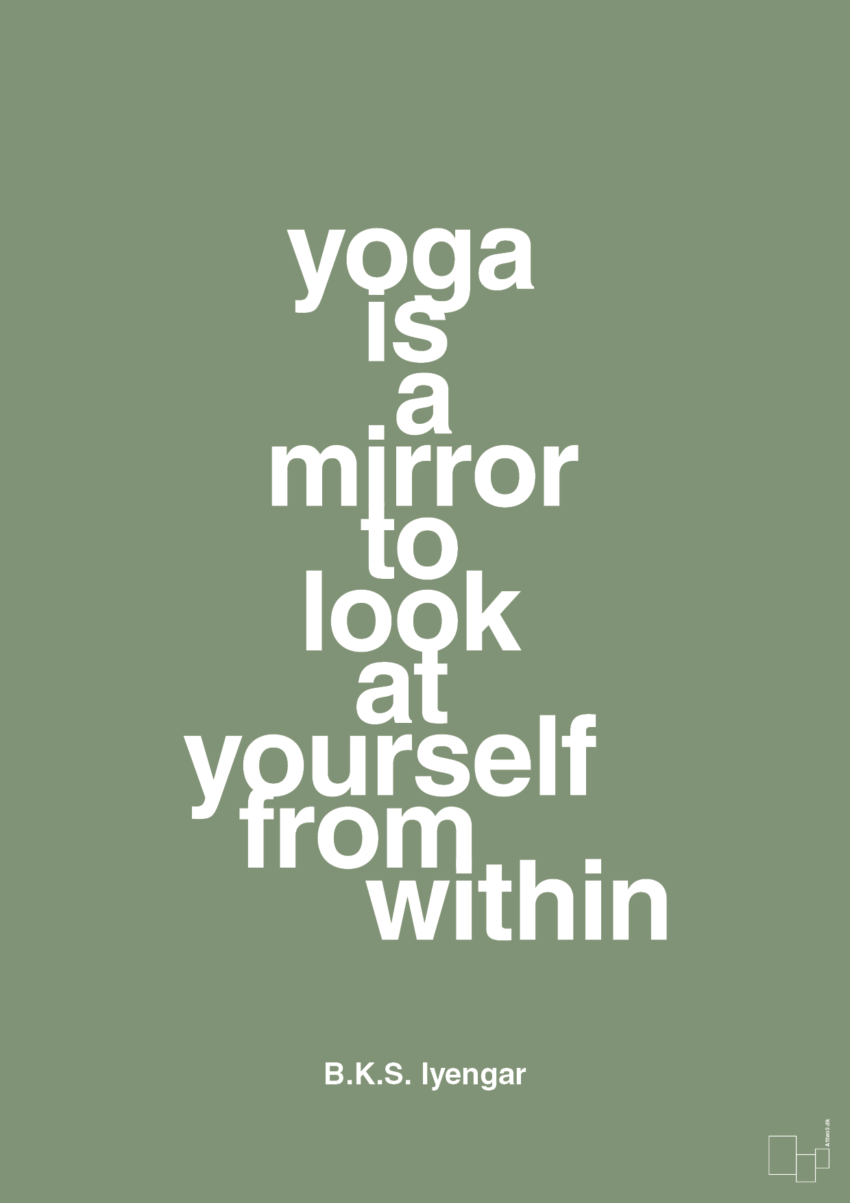 plakat: yoga is a mirror - jade-Forfatter-A1two3