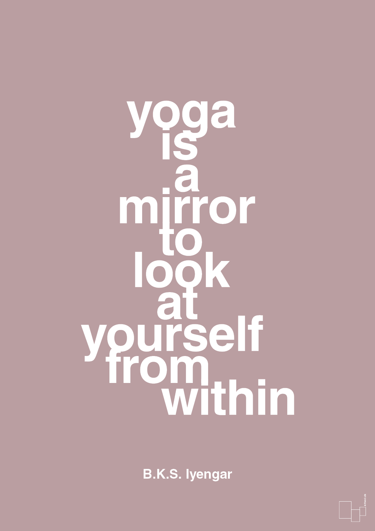 plakat: yoga is a mirror - light rose-Forfatter-A1two3