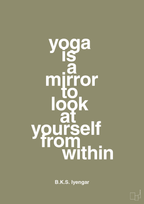 plakat: yoga is a mirror - misty forrest-Forfatter-A1two3