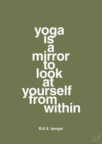 plakat: yoga is a mirror - secret meadow-Forfatter-A1two3