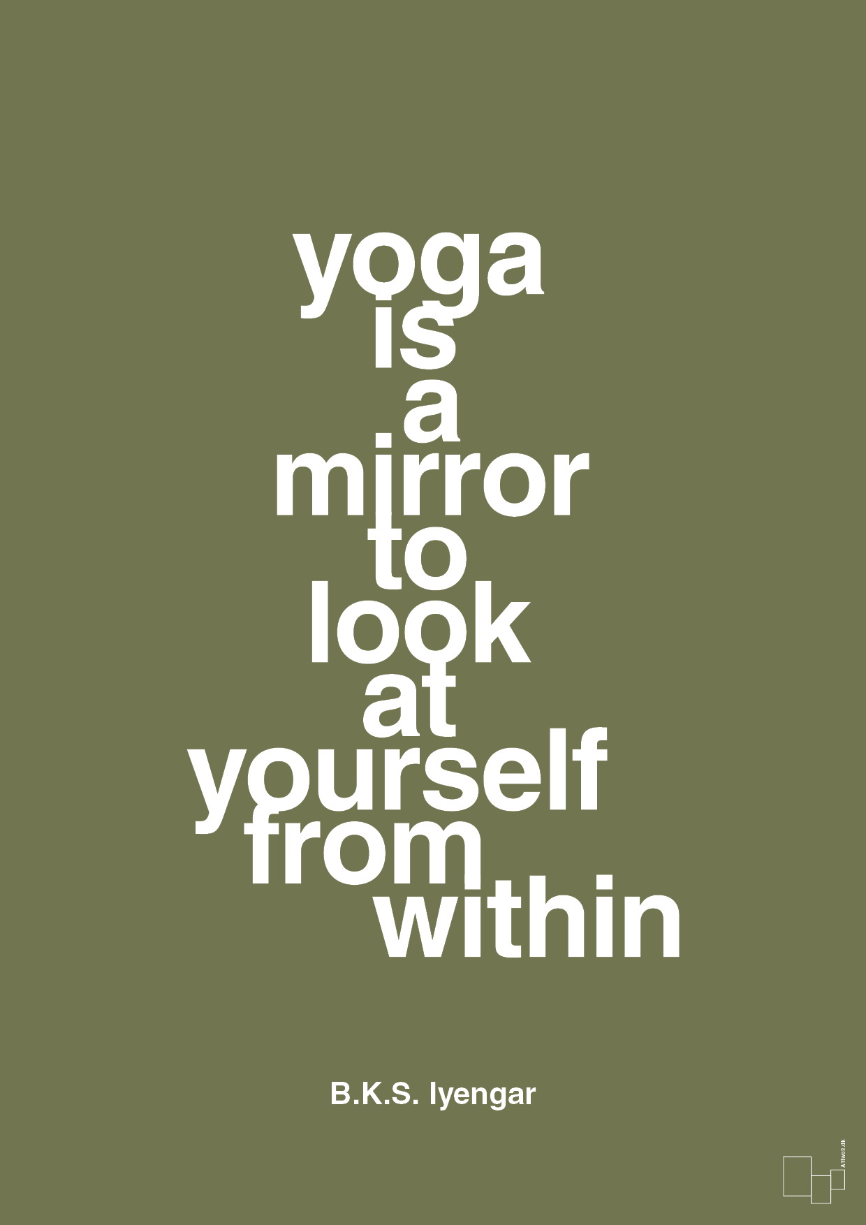 plakat: yoga is a mirror - secret meadow-Forfatter-A1two3