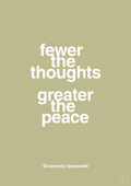 plakat: fewer the thoughts greater the peace - back to nature-Religion-A1two3