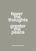 plakat: fewer the thoughts greater the peace - battleship gray-Religion-A1two3