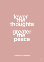 plakat: fewer the thoughts greater the peace - bubble shell-Religion-A1two3