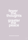 plakat: fewer the thoughts greater the peace - dusty lilac-Religion-A1two3