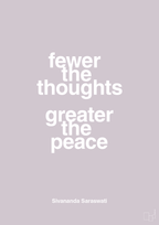 plakat: fewer the thoughts greater the peace - dusty lilac-Religion-A1two3