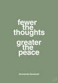 plakat: fewer the thoughts greater the peace - jade-Religion-A1two3