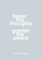 plakat: fewer the thoughts greater the peace - light drizzle-Religion-A1two3