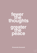 plakat: fewer the thoughts greater the peace - light rose-Religion-A1two3